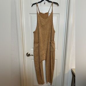 Tan Jumpsuit with Pockets
